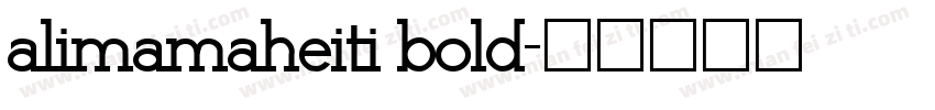 alimamaheiti bold字体转换